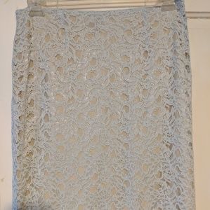 Lace overlay Pencil Skirt